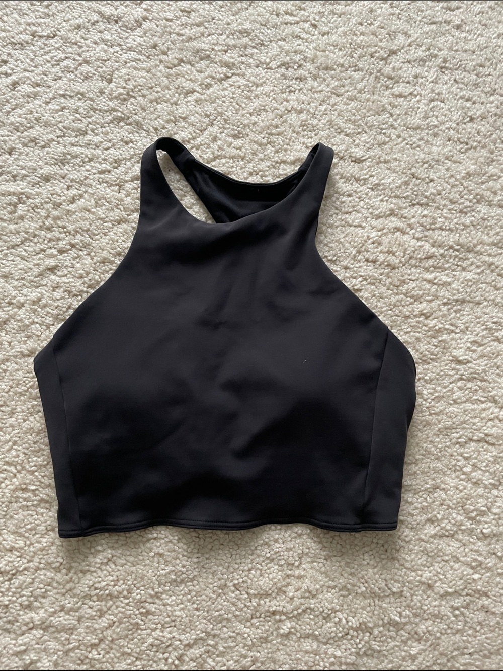 lululemon athletica Black High-Neck Bra/Crop Top